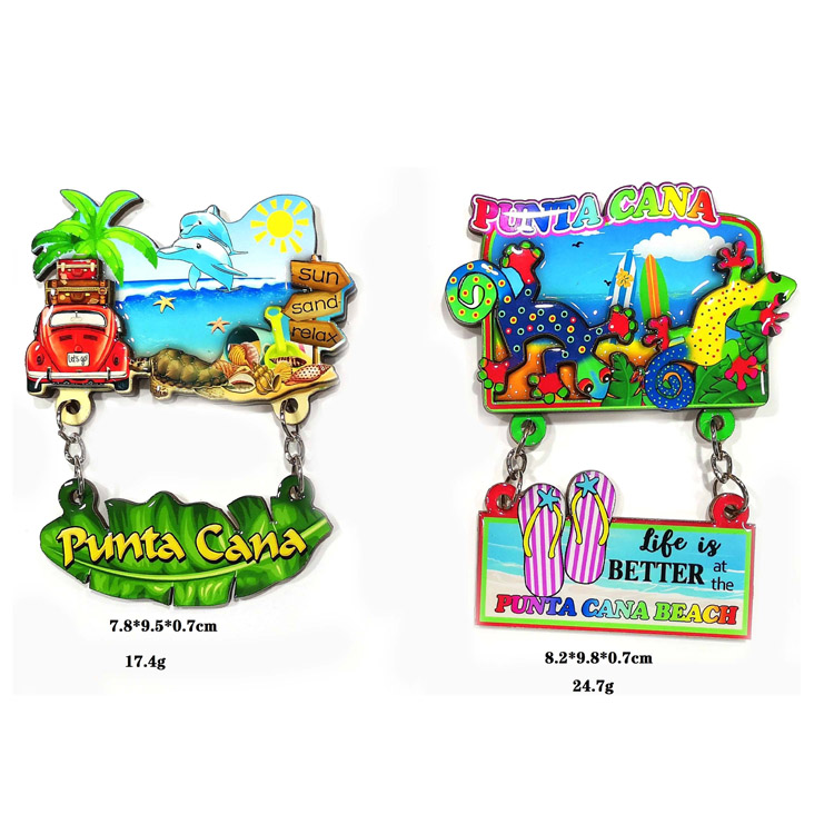 3D prispôsobiteľný magnet na chladničku na suveníry so stredomorským dizajnom