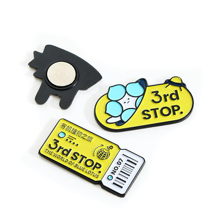 3D roztomilý suvenír s reliéfnym vlastným kovovým magnetom na chladničku