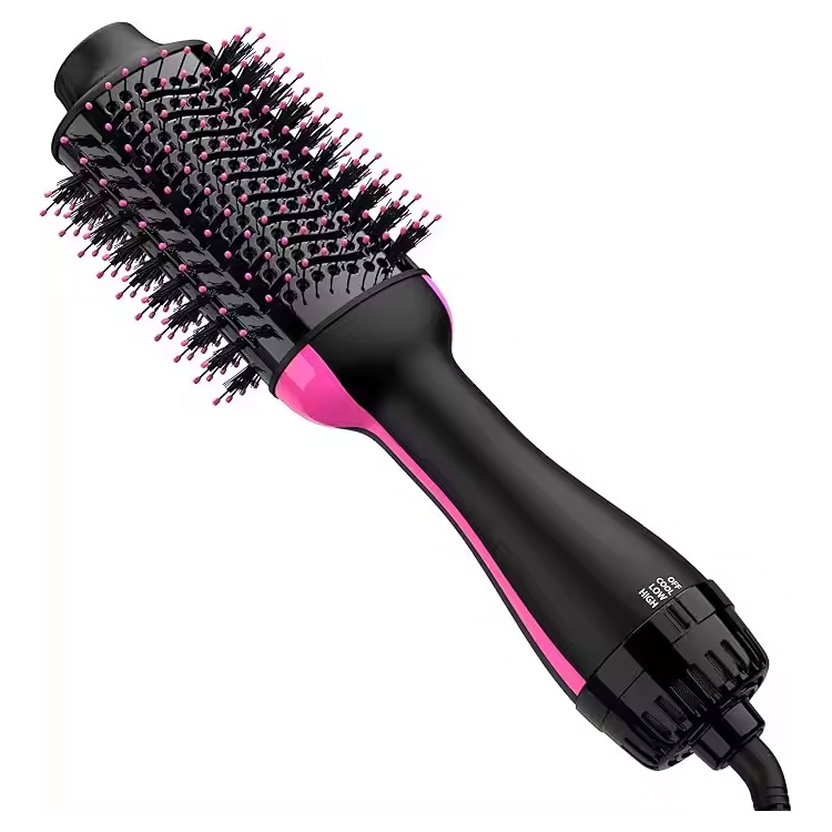 4 v 1 keramický tanier Hair Styler Elektrický sušič horúcim vzduchom kefou