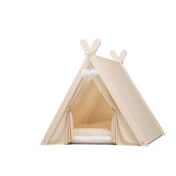 Pohodlný nábytok pre domáce zvieratá prenosný teepee stanový dom