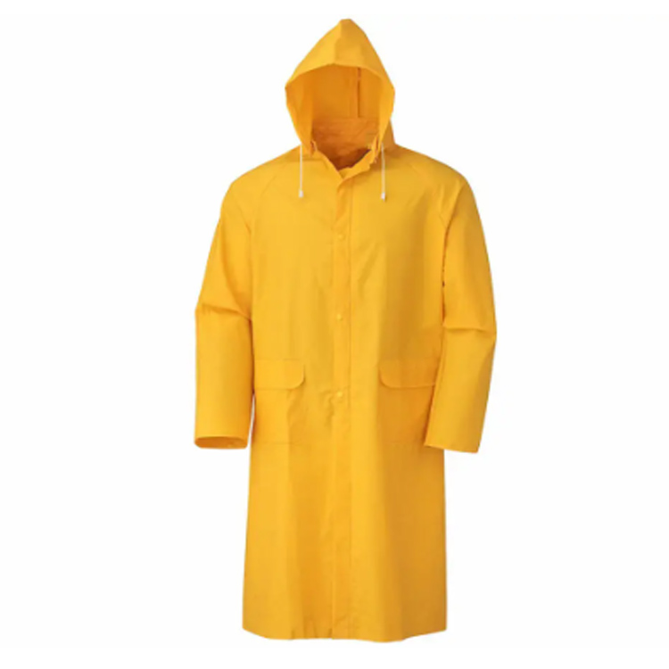 Vlastná ťažká dažďová kabát PVC nepremokavá dažďová poncho