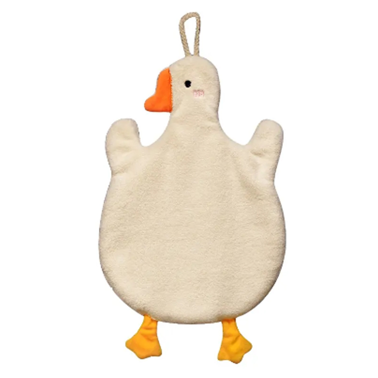 Vlastné logo Biela kačica Závesná ruka labuť uterák
