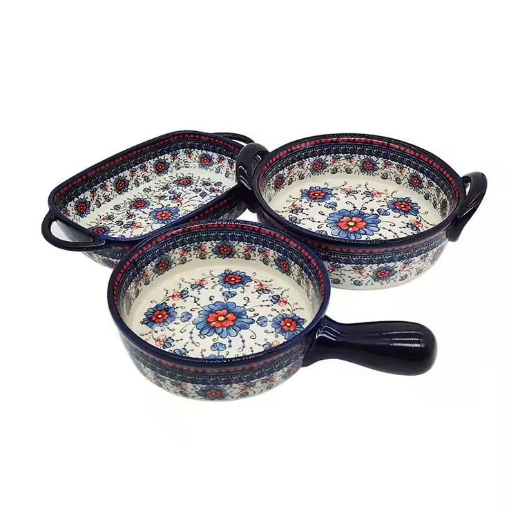 Vlastná vintage tlap tepelne odolná voči porcelánovej panvici