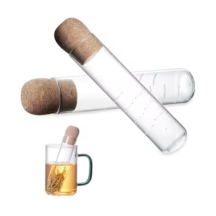 Konštrukčný tvar borosilikátového skleneného čaju infuser