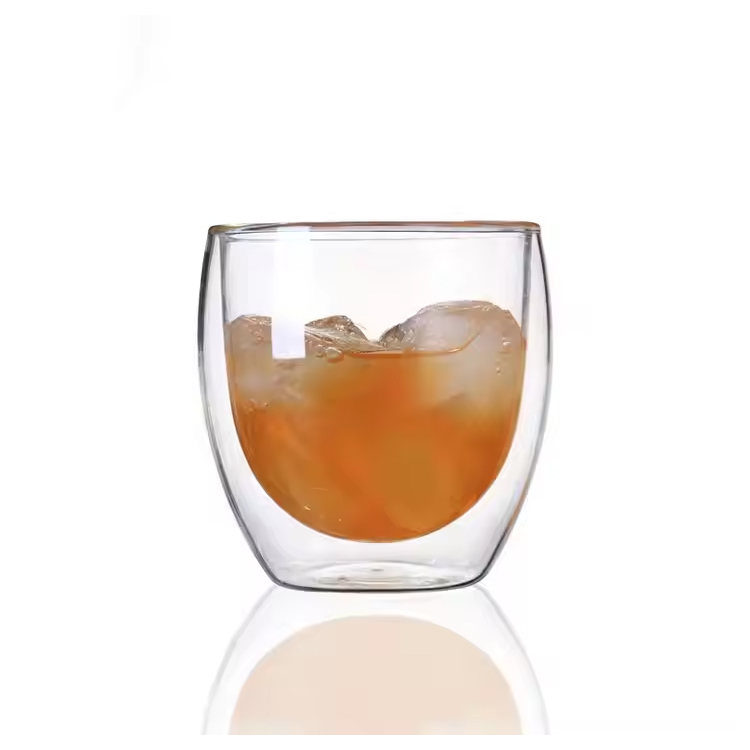 Dvojité nástenné okuliare sada 4 ks izolované sklo whisky