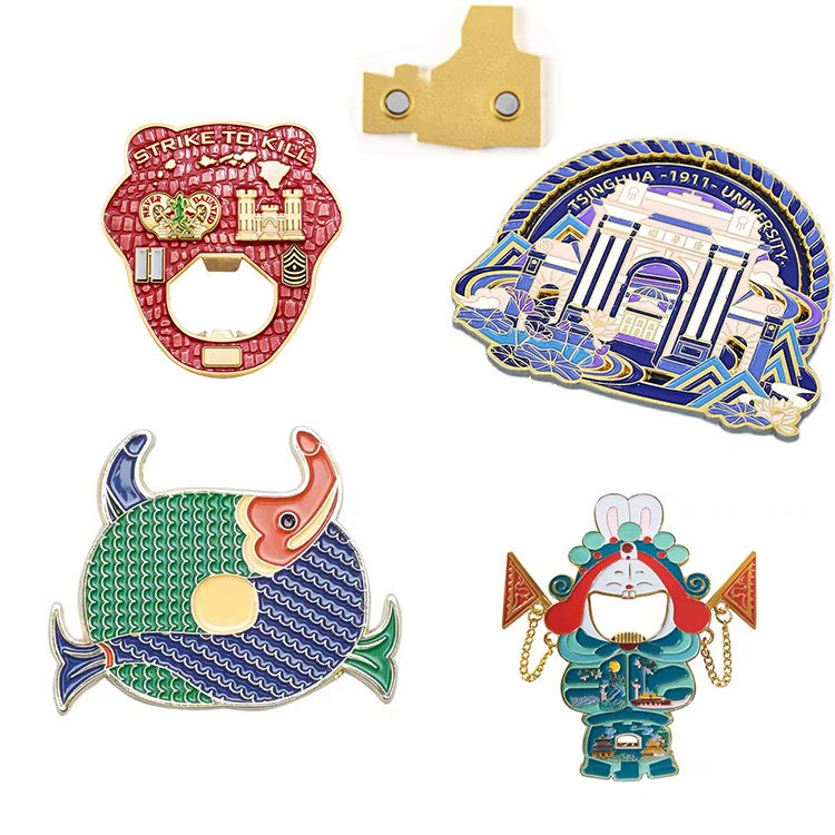 Trblietavé kovové magnety na chladničku Reklamné magnety na chladničku