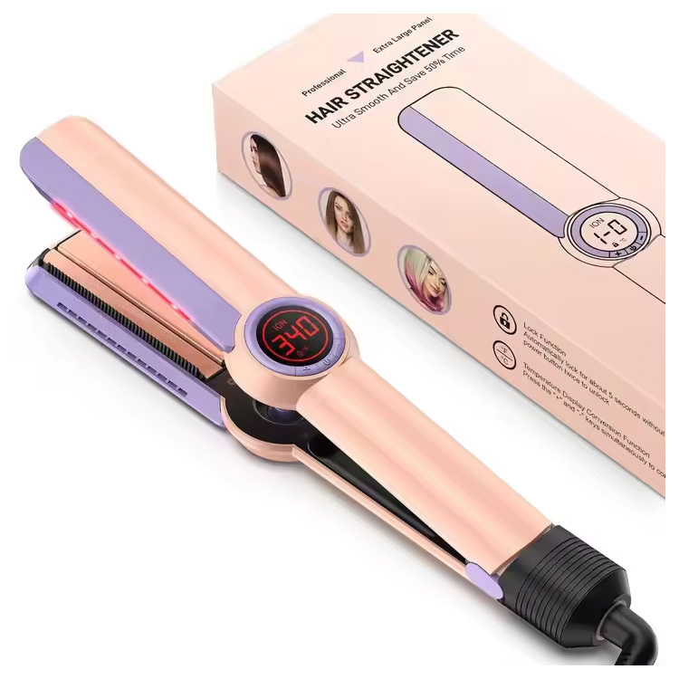 Vysokovýkonná žehlička na vlasy so širokými platňami a žehličkou