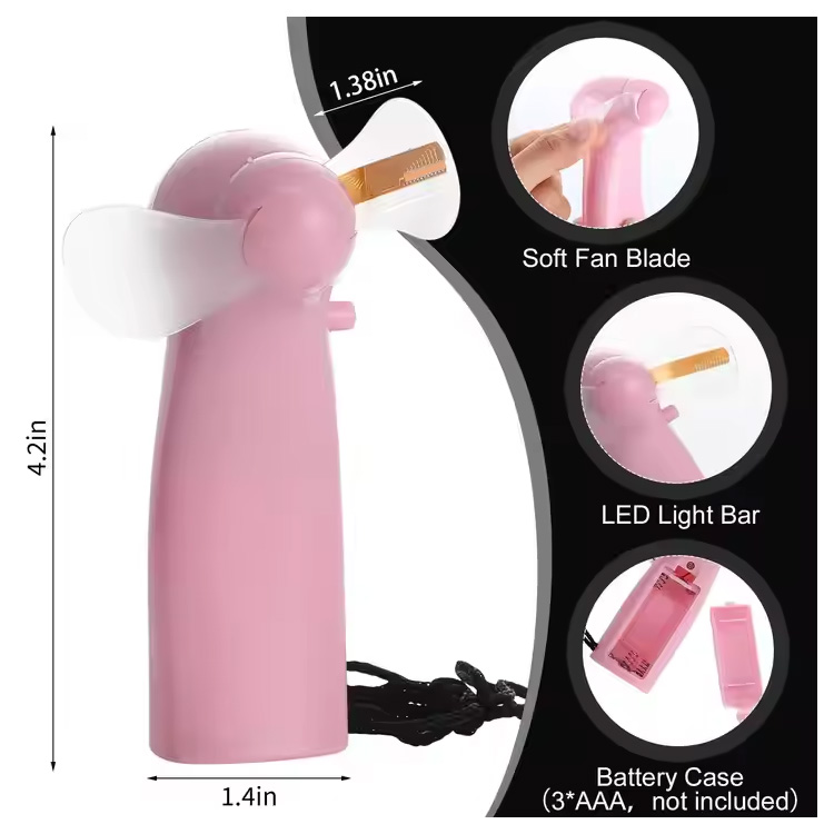 Nový mini prenosný praktický LED ventilátor na batérie