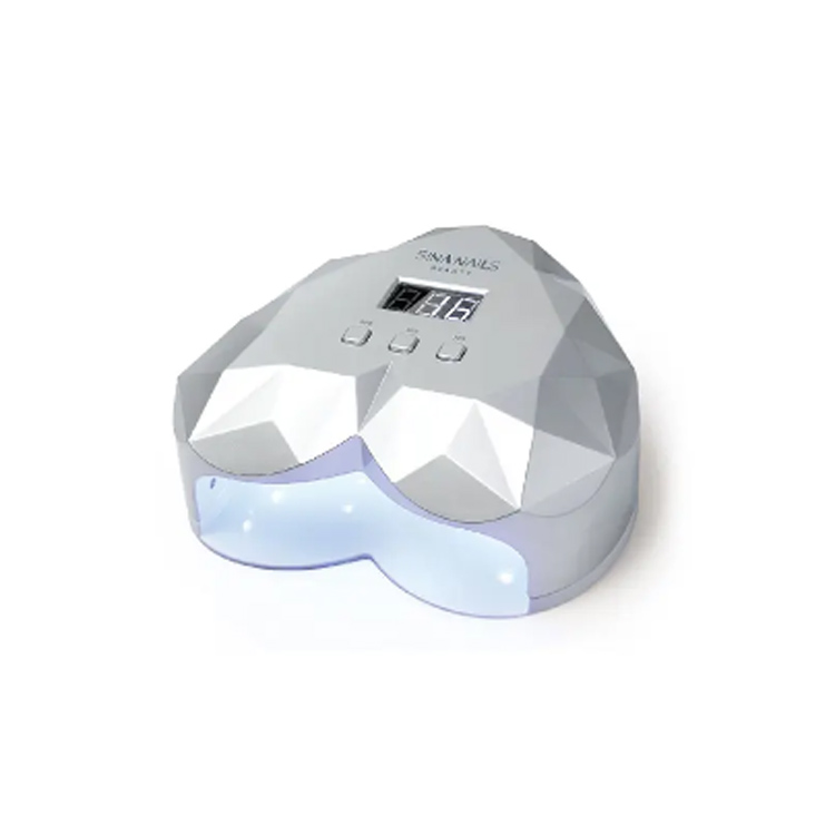 Nová inteligentná biela a strieborná tvare srdca Light UV LED lampa LED