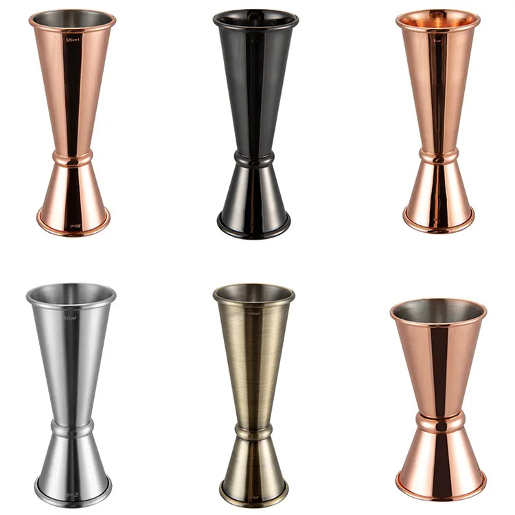 Prémiové meďné striebro 2cl/4cl z nehrdzavejúcej ocele Double Jigger